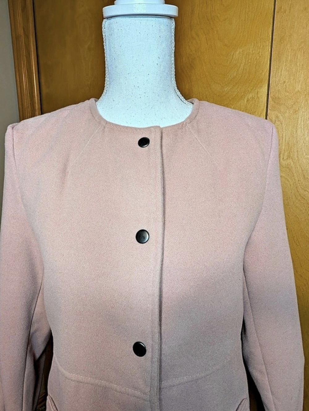 Esley Womens Chic Small Pink Pea Coat Size Small NWT - Picture 2 of 9